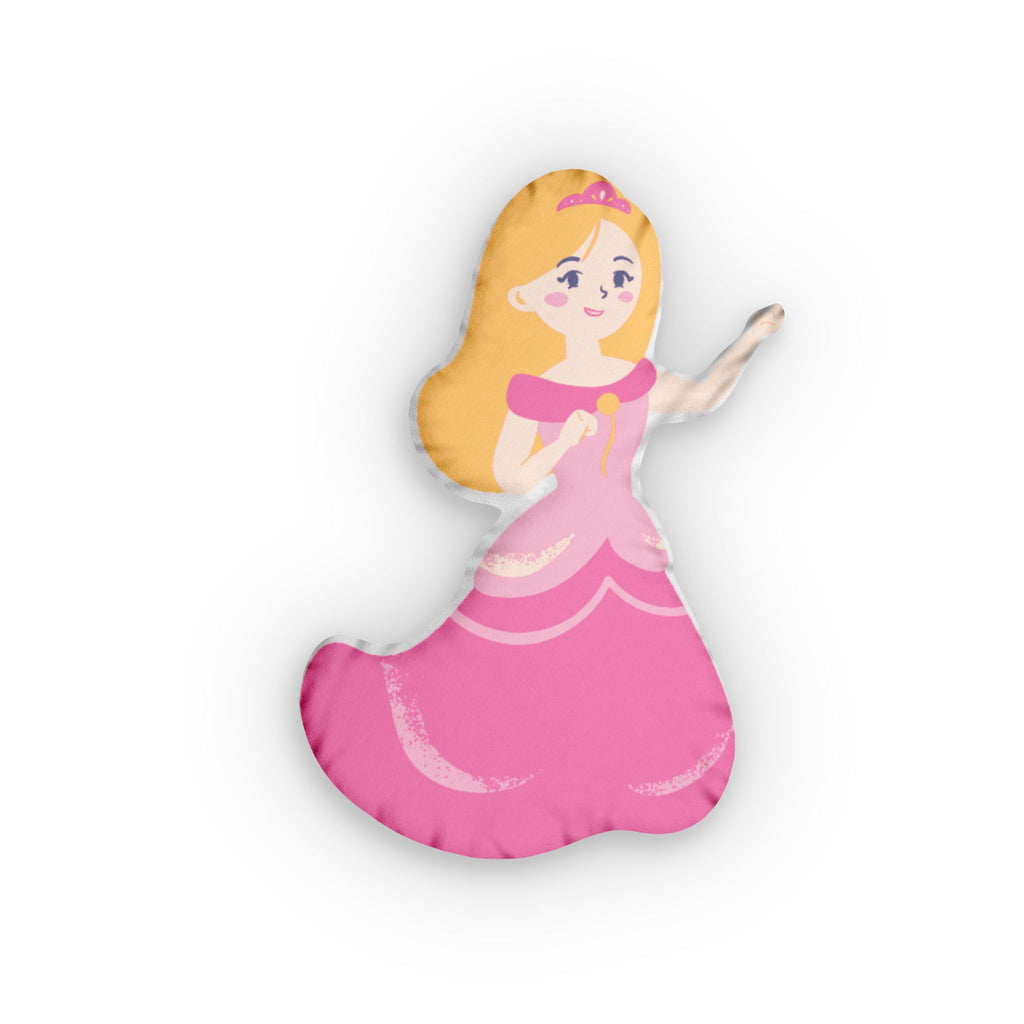 Princess-Shaped Pillow — Pink Princess Doll Cushion for Kids’ Bedroom & Nursery