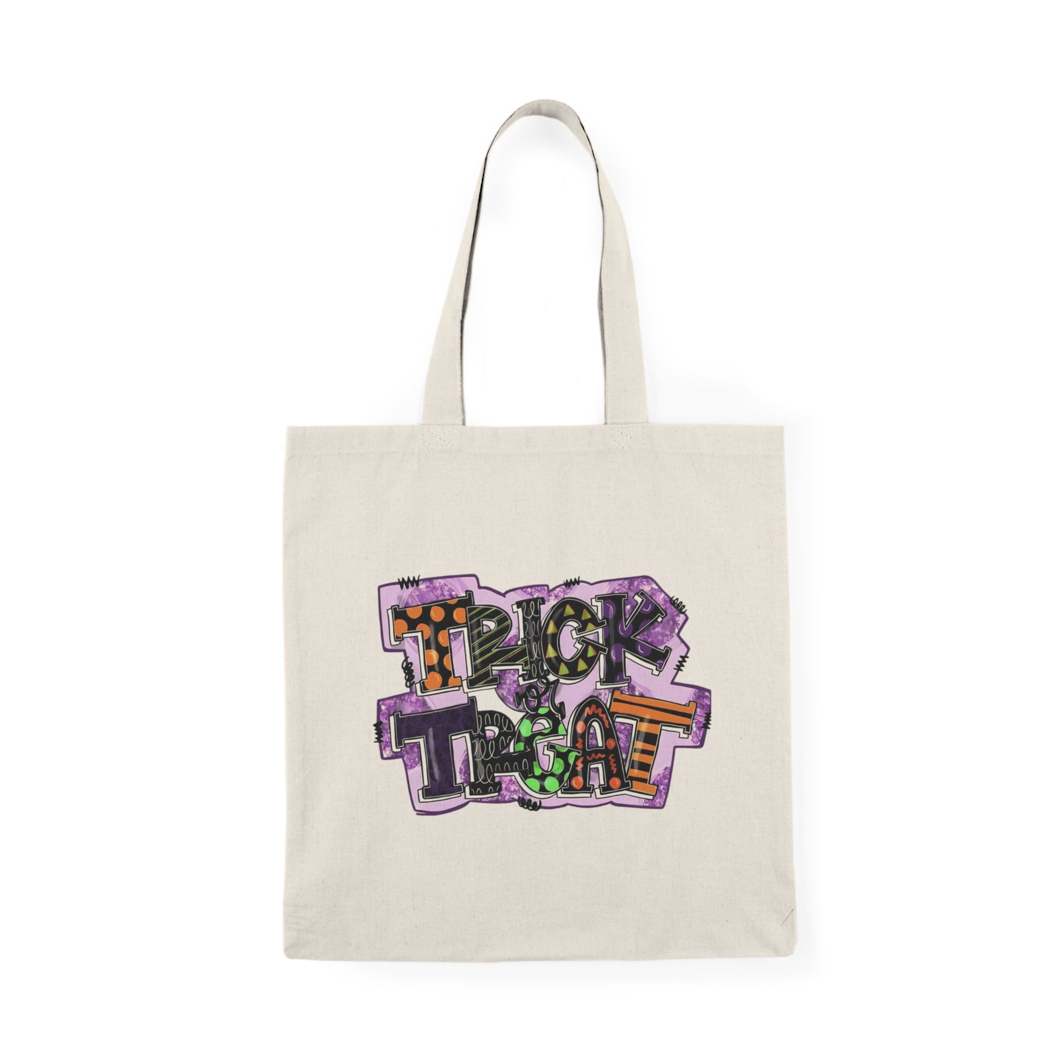 Trick or Treat Halloween Tote Bag — Graffiti Candy Design