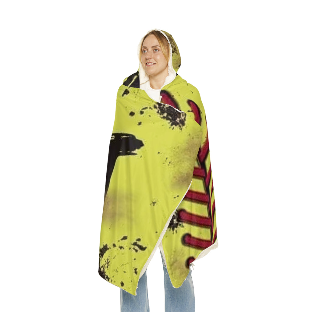 Hooded Snuggle Blanket — "Rub Some Dirt On It" Soft Baseball-Themed Throw