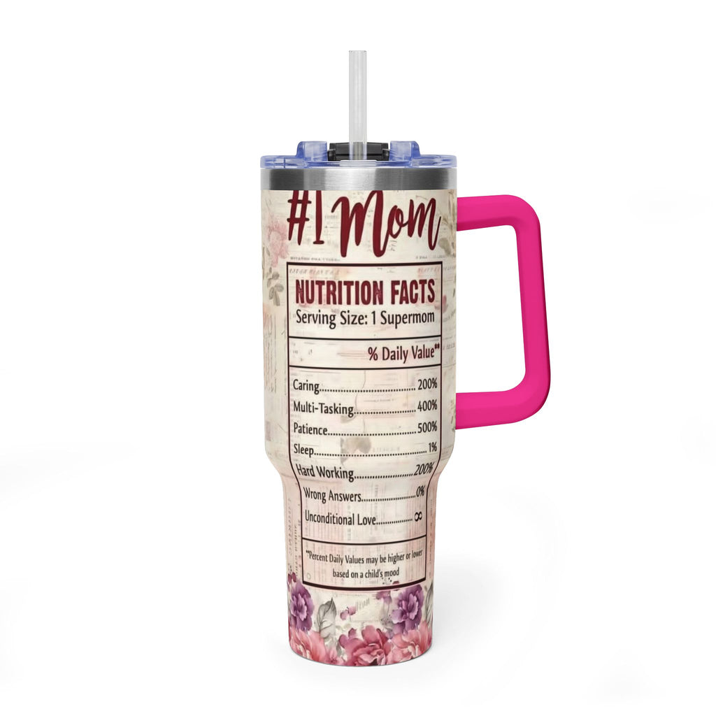40oz Mom Life Vacuum Tumbler – Floral Momlife Travel Mug