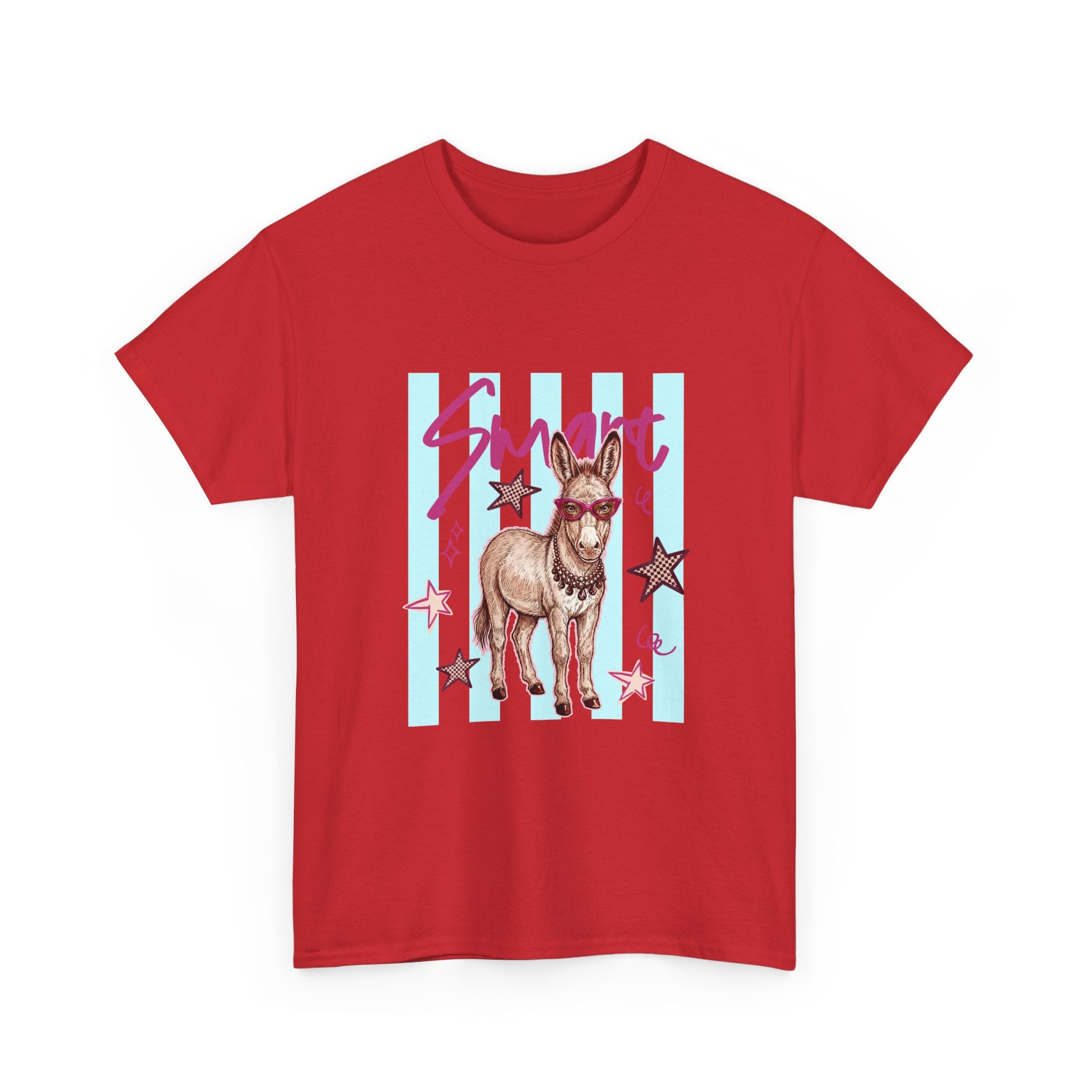 Donkey 'Smart' Graphic Tee — Cute Retro Animal Shirt