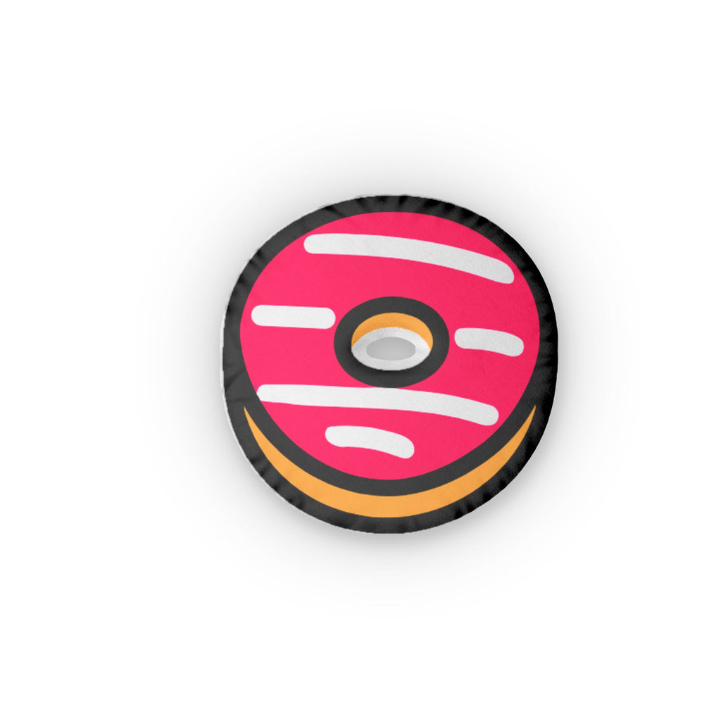 Donut Shaped Custom Pillow — Pink Frosted Doughnut Throw Cushion