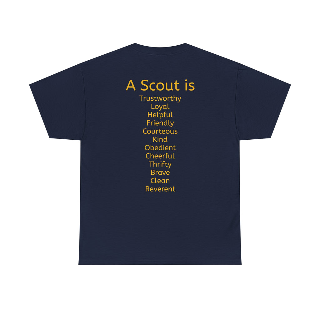 Adult Cub Scouts Pack 453 Middletown IN Tee — "A Scout is" Promise Back Design