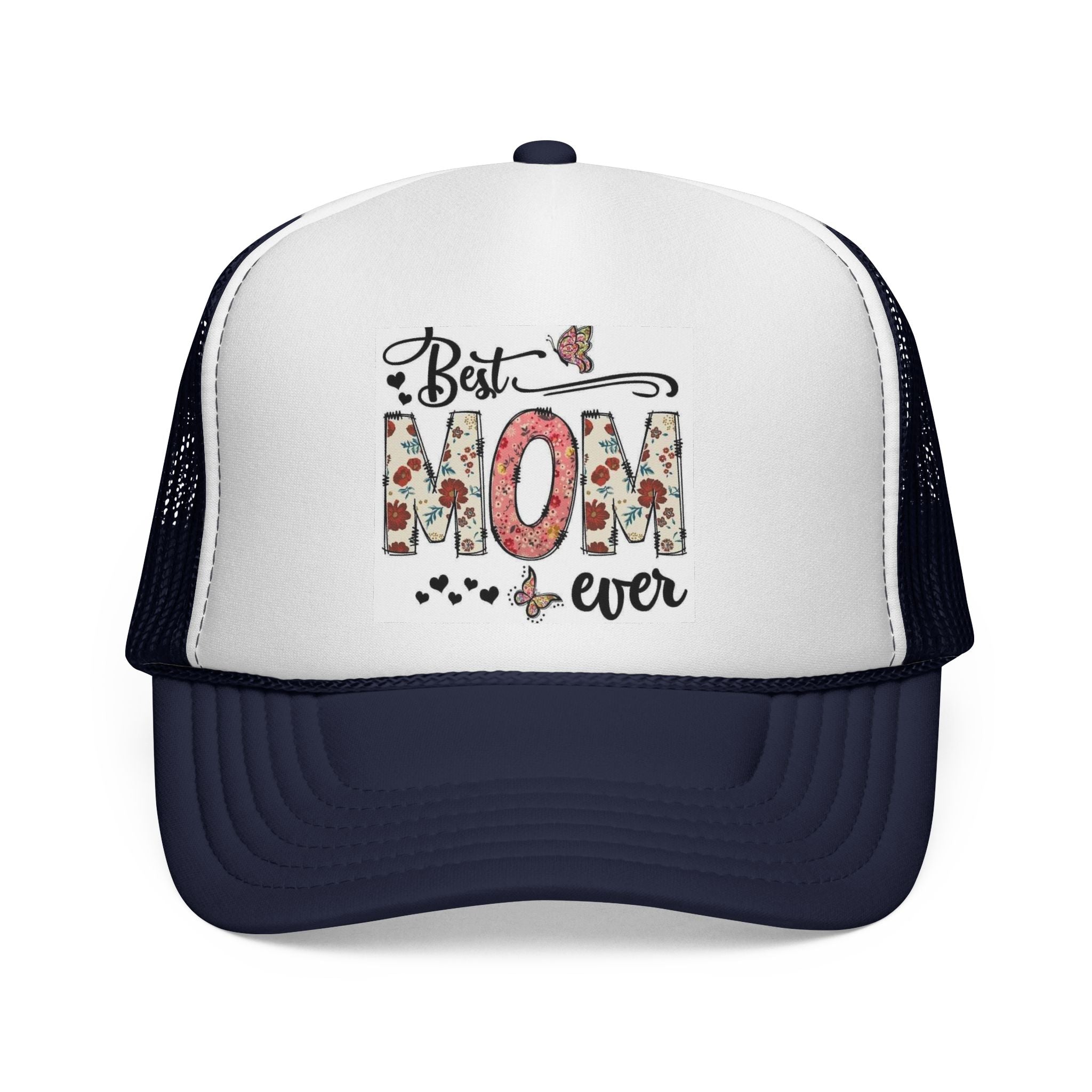 Best Mom Ever floral design Trucker Cap | Mother's Day mesh hat