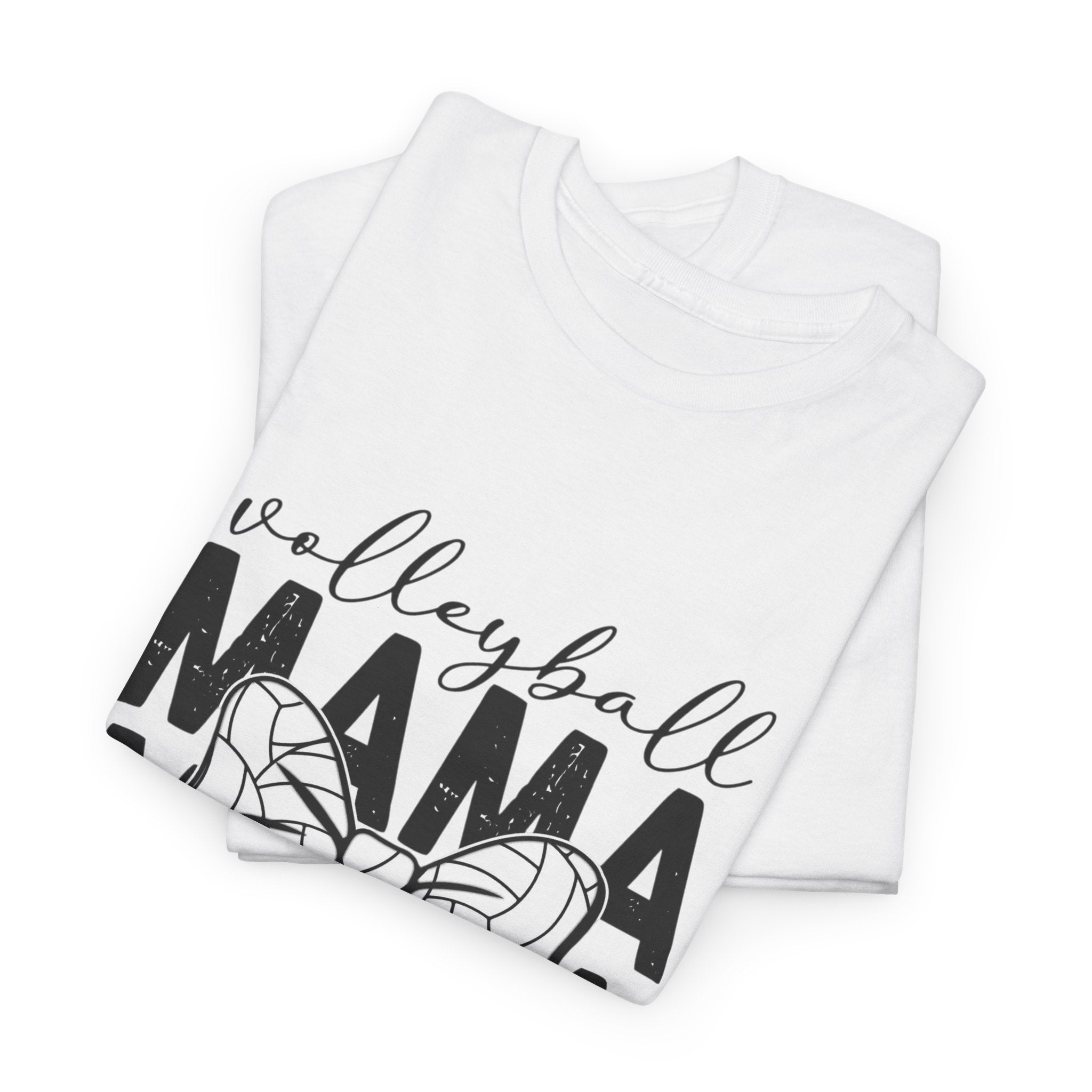 Volleyball Mama T-Shirt — Sporty Mom Graphic Tee with Volleyball Bow