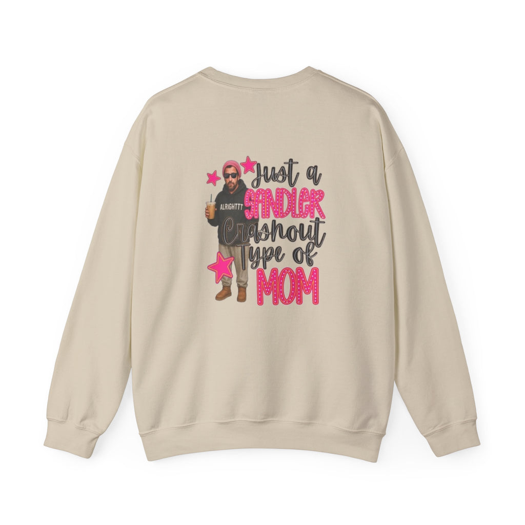 Crewneck Sweatshirt — “Just a Tinder Swiper Short Type of Mom” Funny Mom Graphic