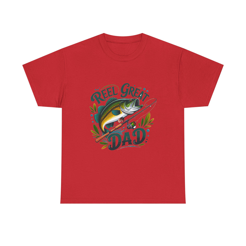 Fishing T-Shirt — "Reel, Great Dad" Graphic Tee for Anglers