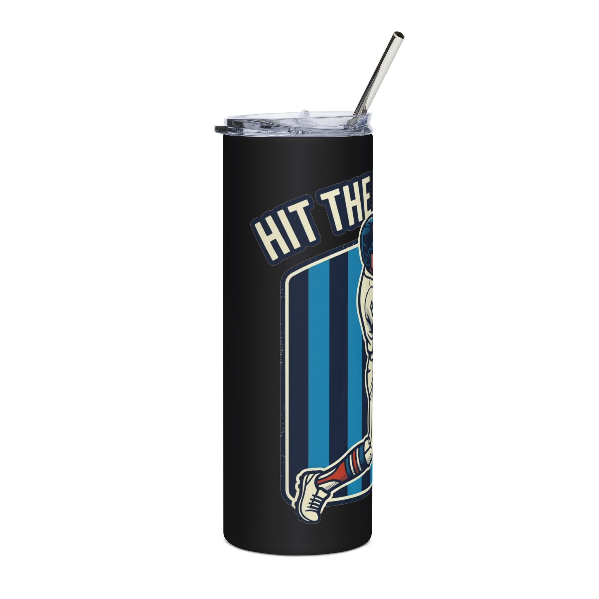 Baseball Player 20oz Stainless Steel Tumbler – 'Hit the Danger Zone' Travel Cup