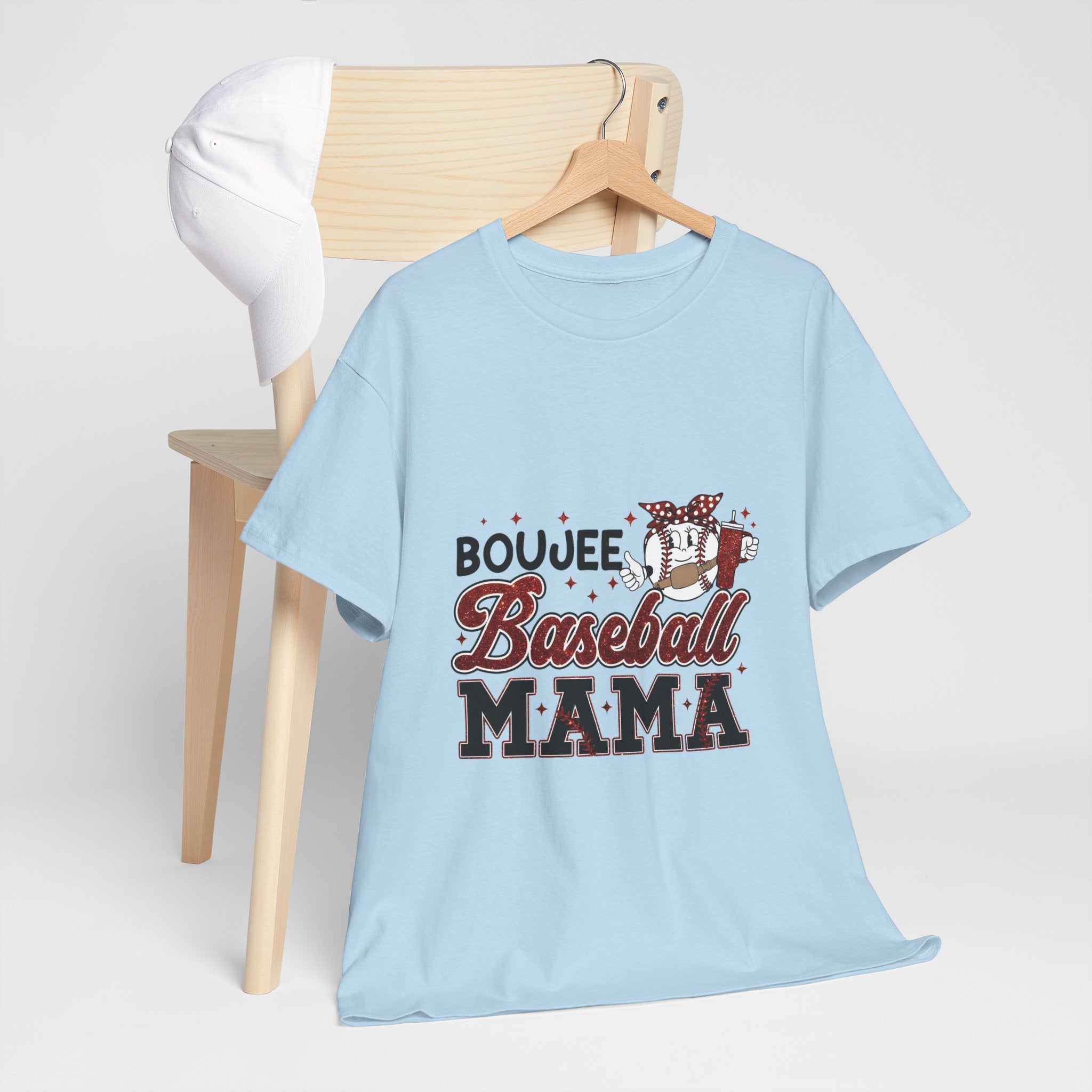 Boujee Baseball Mama T-Shirt – Cute Mom Graphic Tee for Baseball Moms