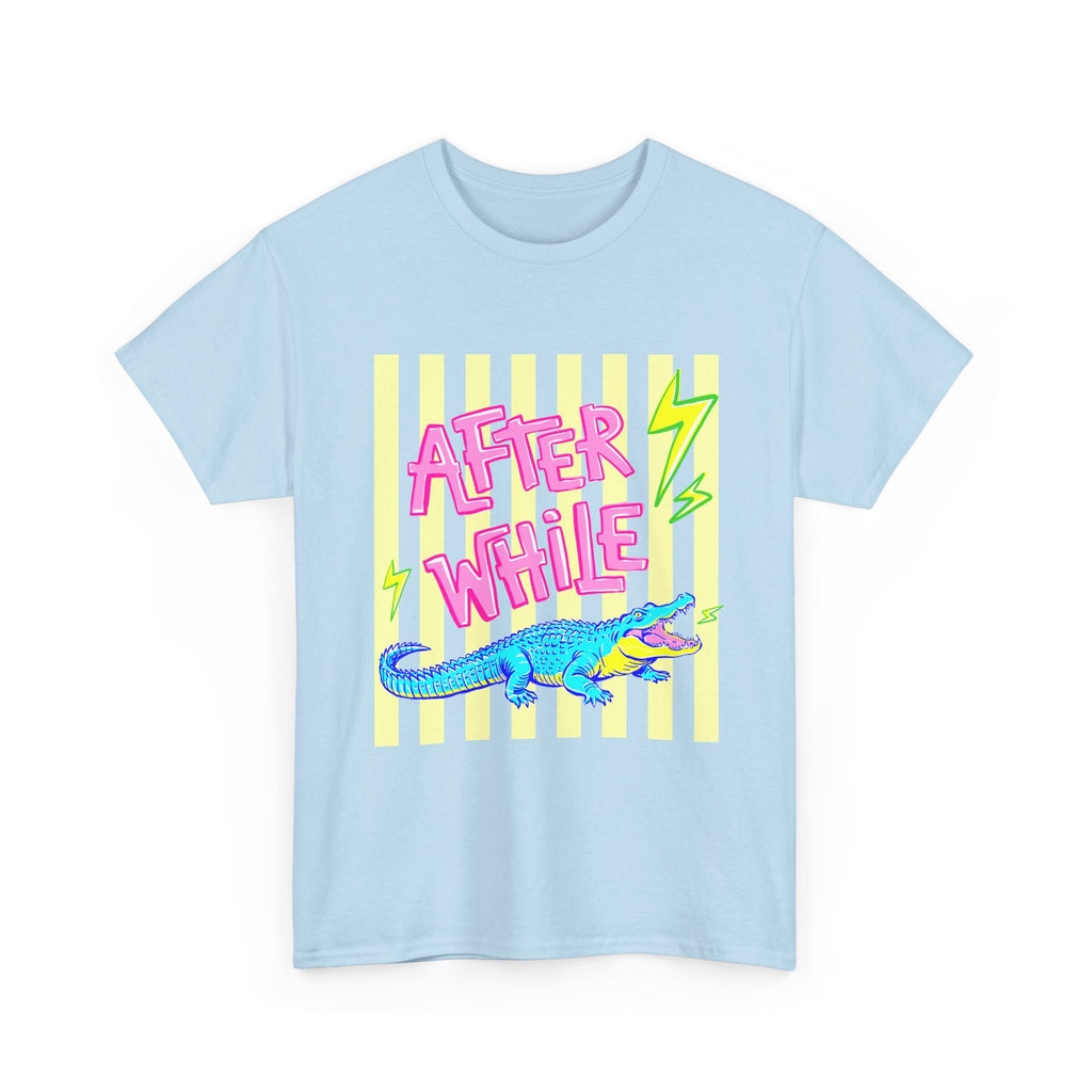After While Alligator T-Shirt — Retro Neon Graphic Tee