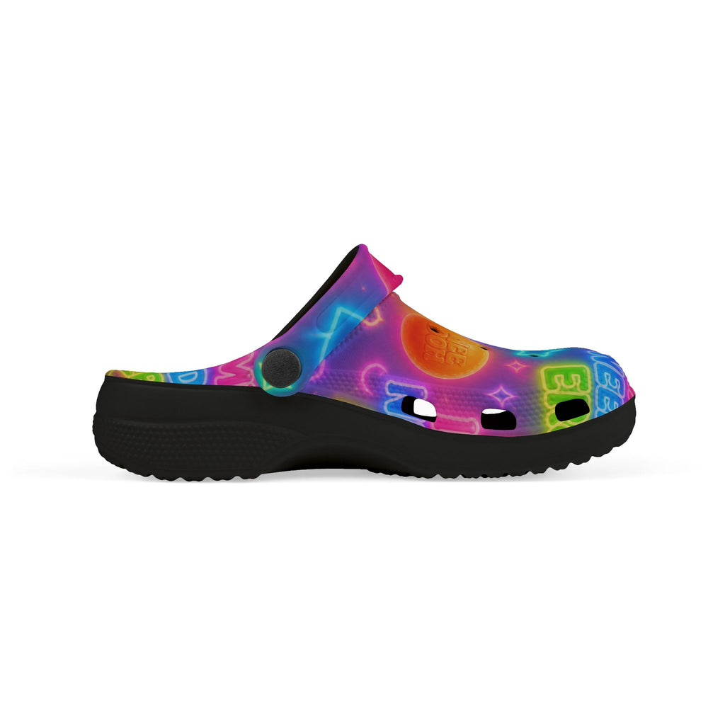Bright, playful EVA foam clogs designed for kids