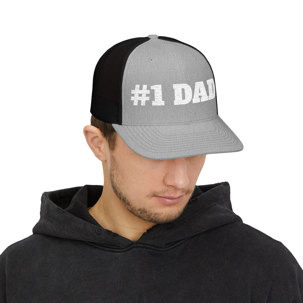 #1 Dad Snapback Trucker Cap – Father's Day Gift Hat