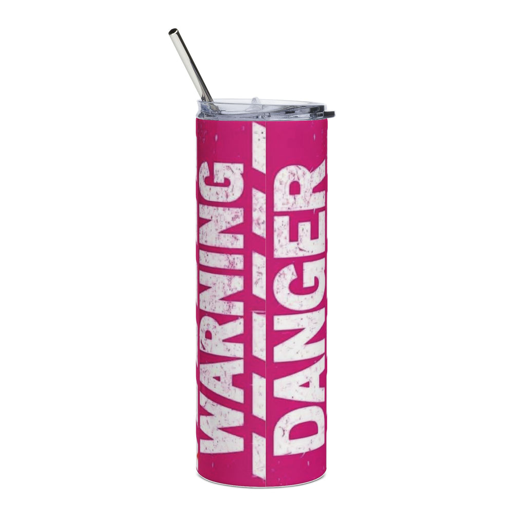 Tumbler — "I’m a Bitch So If You Don’t Want Your Feelings Hurt Walk Away" 20oz Stainless Steel Travel Cup (Pink)