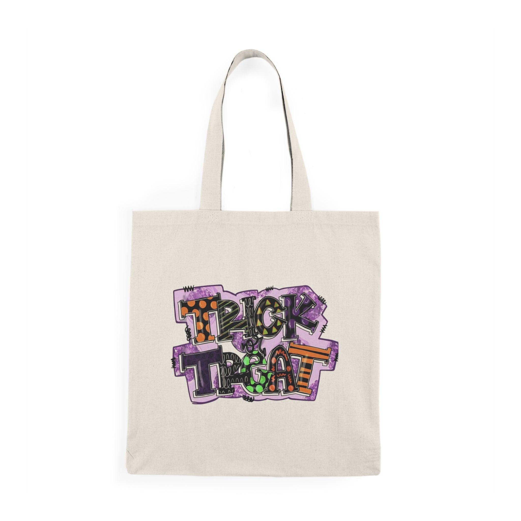 Trick or Treat Halloween Tote Bag — Graffiti Candy Design