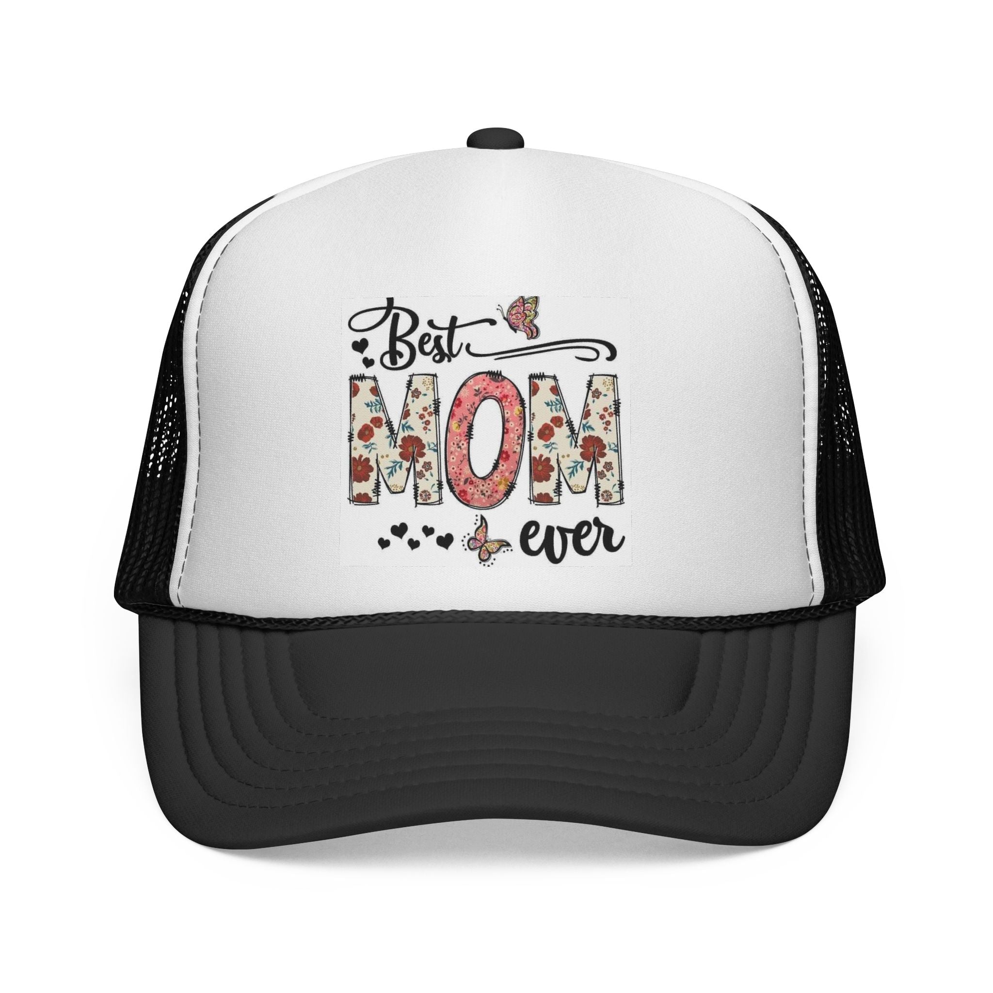 Best Mom Ever floral design Trucker Cap | Mother's Day mesh hat