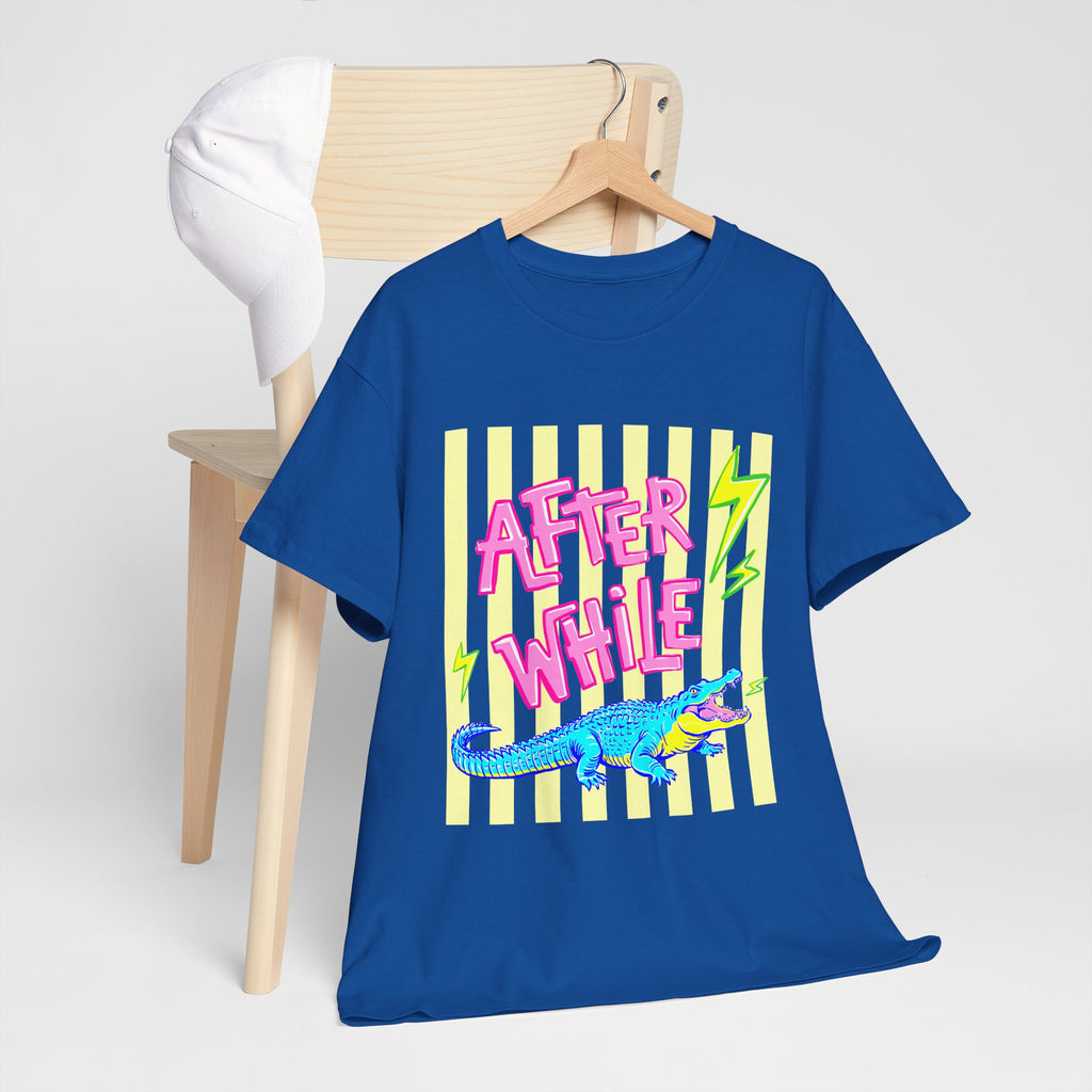 After While Alligator T-Shirt — Retro Neon Graphic Tee