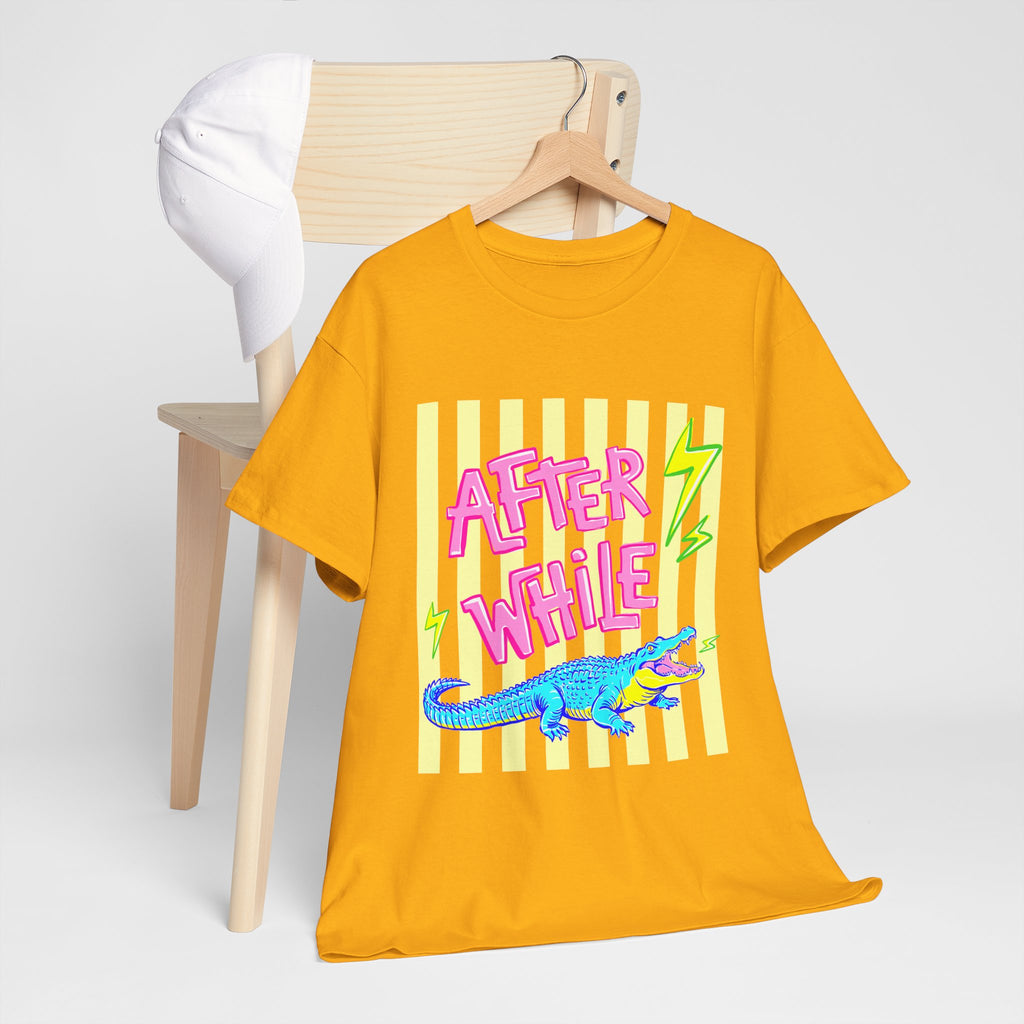 After While Alligator T-Shirt — Retro Neon Graphic Tee
