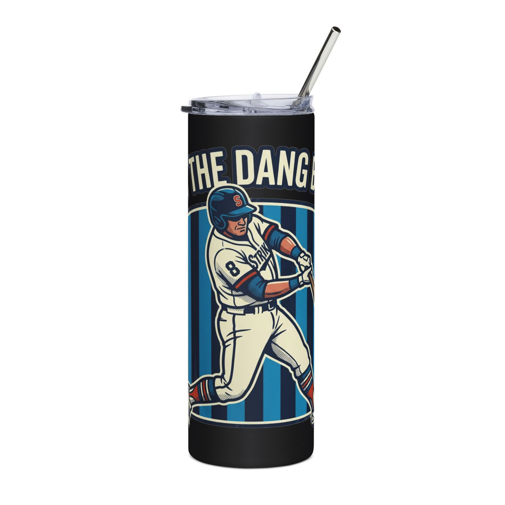 Baseball Player 20oz Stainless Steel Tumbler – 'Hit the Danger Zone' Travel Cup
