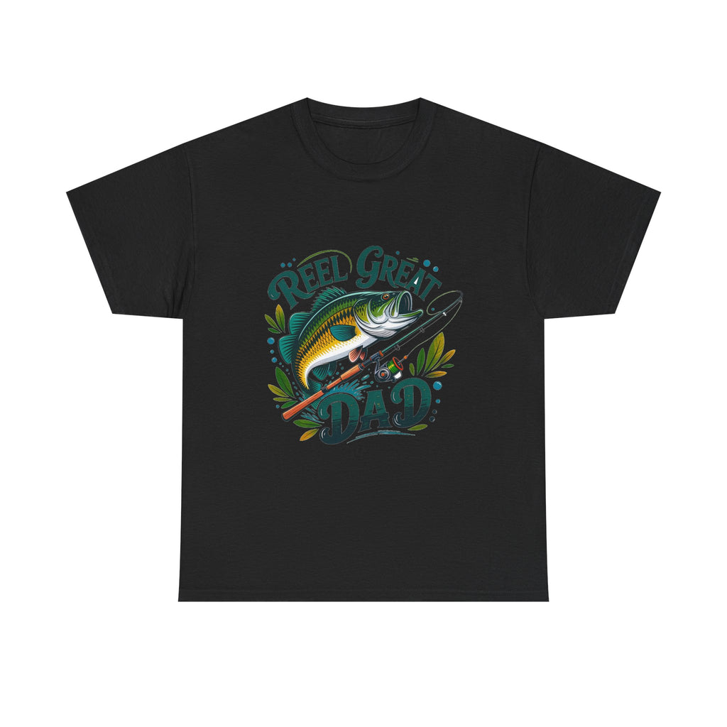 Fishing T-Shirt — "Reel, Great Dad" Graphic Tee for Anglers