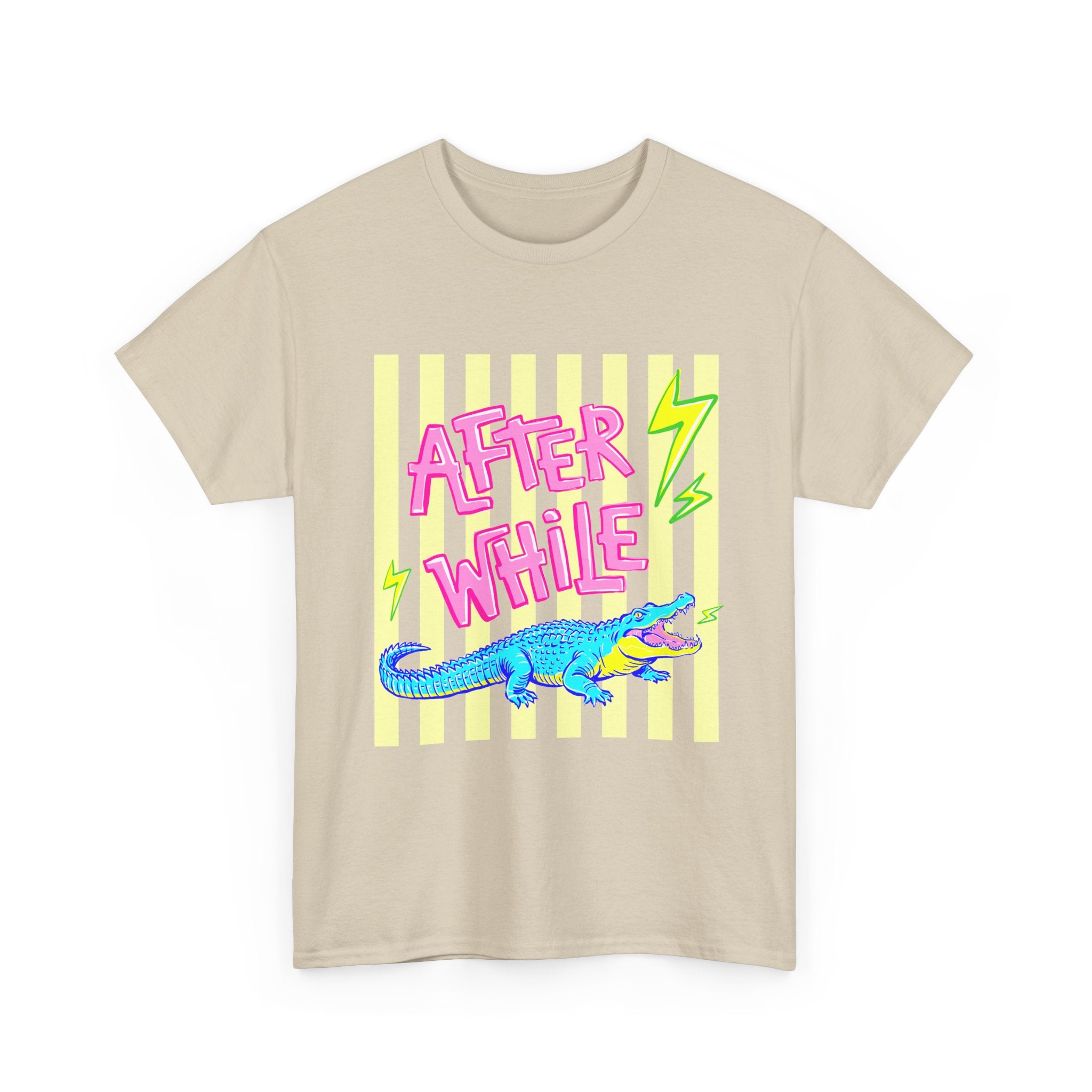 After While Alligator T-Shirt — Retro Neon Graphic Tee