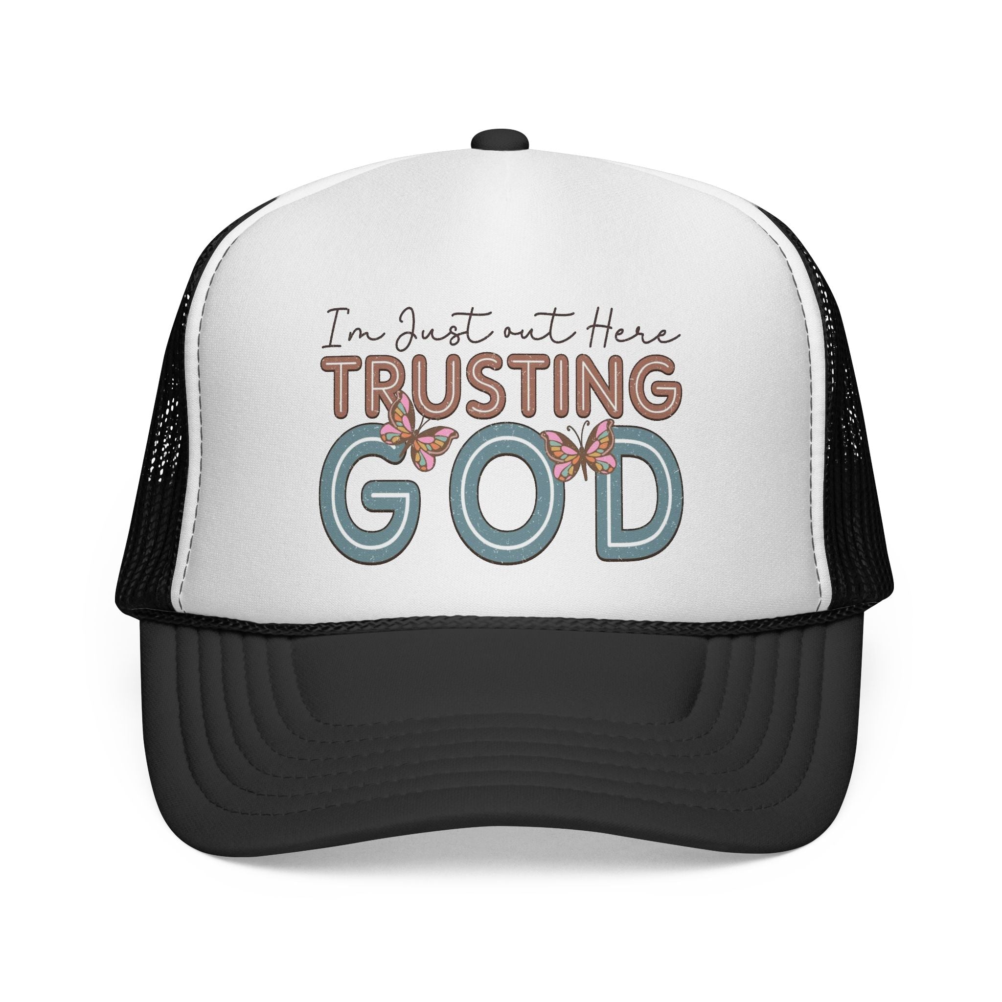 Trusting God trucker cap | Christian faith hat, inspirational scripture design