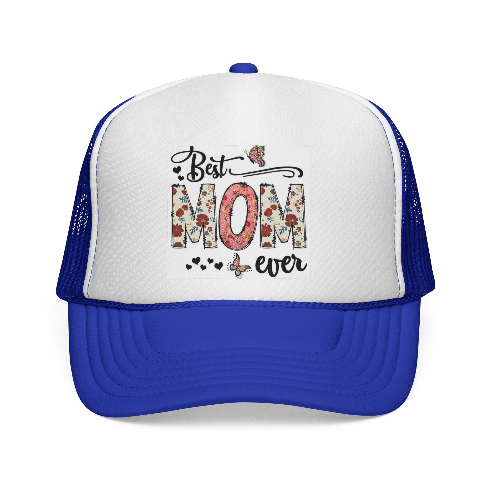 Best Mom Ever floral design Trucker Cap | Mother's Day mesh hat