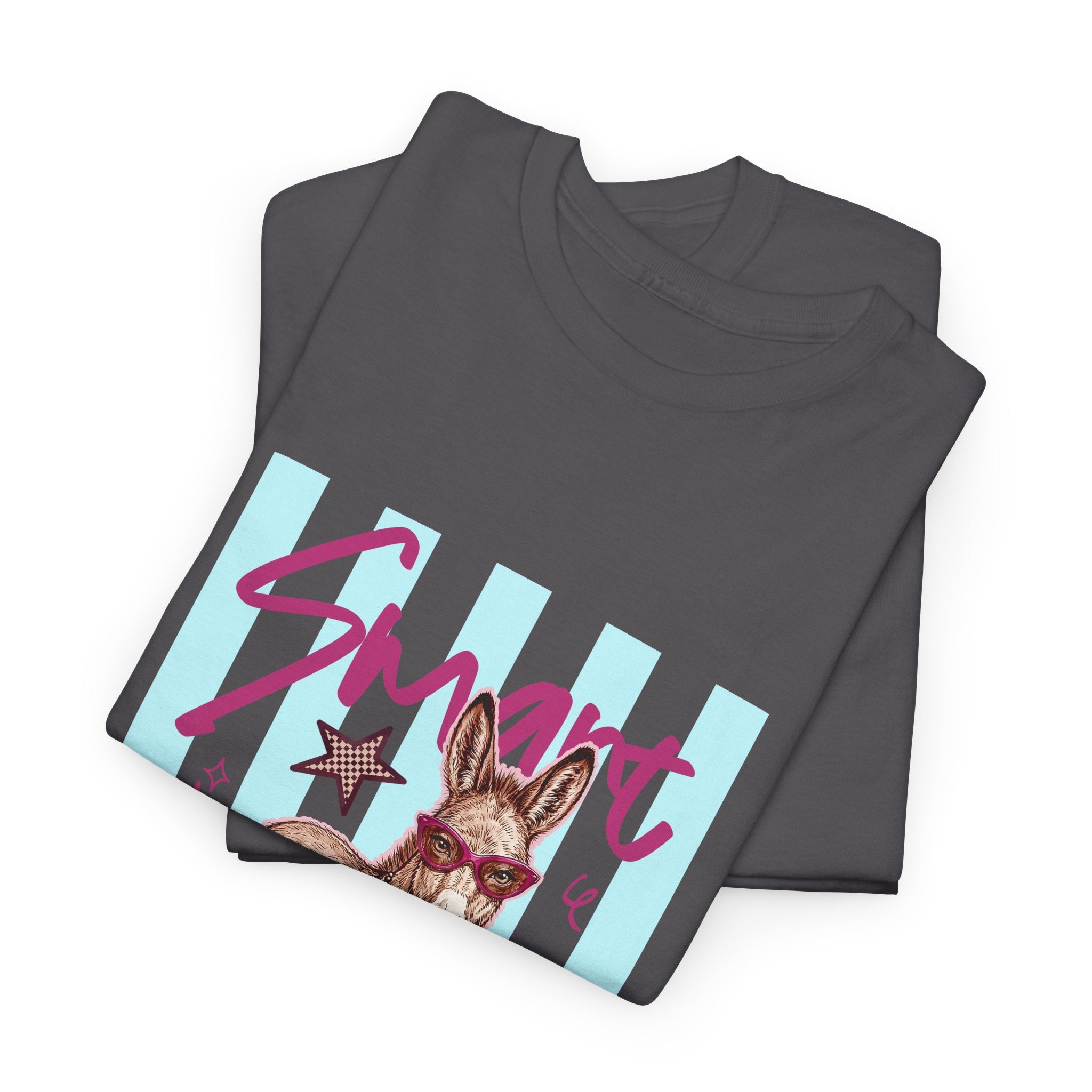 Donkey 'Smart' Graphic Tee — Cute Retro Animal Shirt
