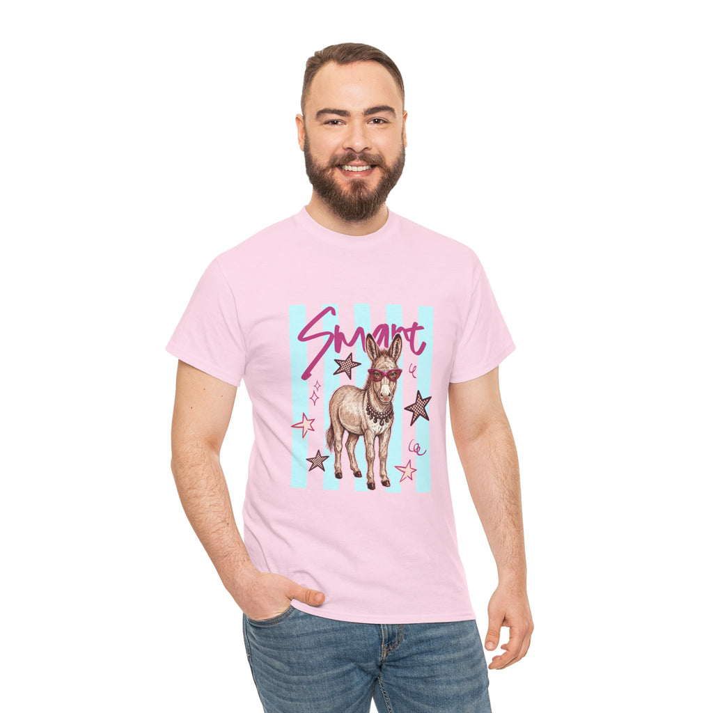 Donkey 'Smart' Graphic Tee — Cute Retro Animal Shirt