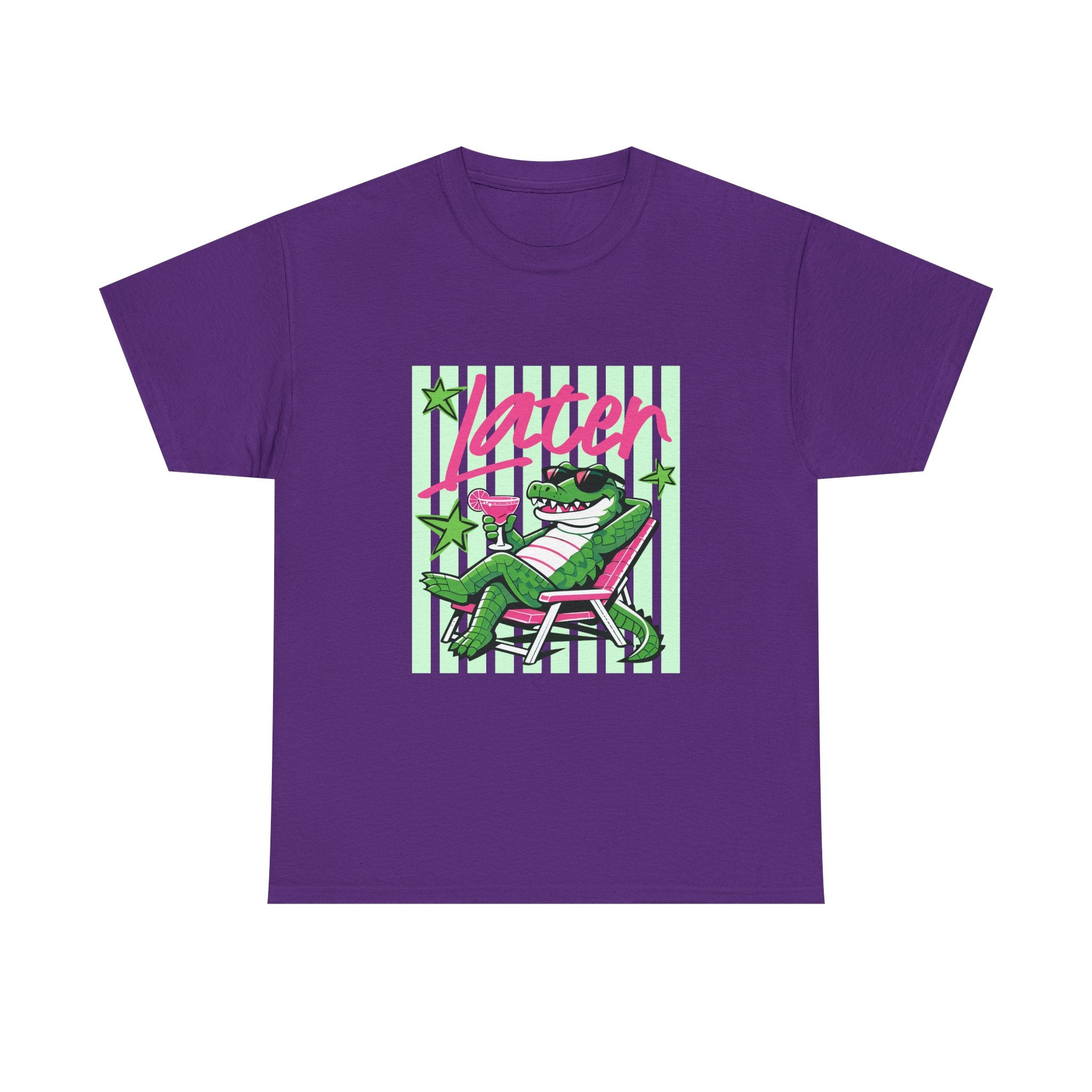 Crocodile Chill Tee — "Later" Lounge Alligator Graphic T-Shirt