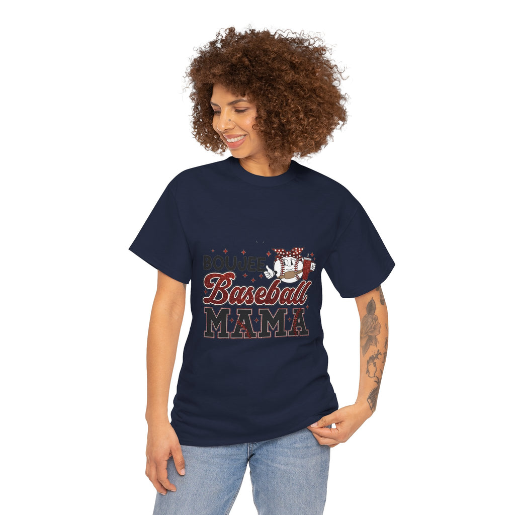 Boujee Baseball Mama T-Shirt – Cute Mom Graphic Tee for Baseball Moms