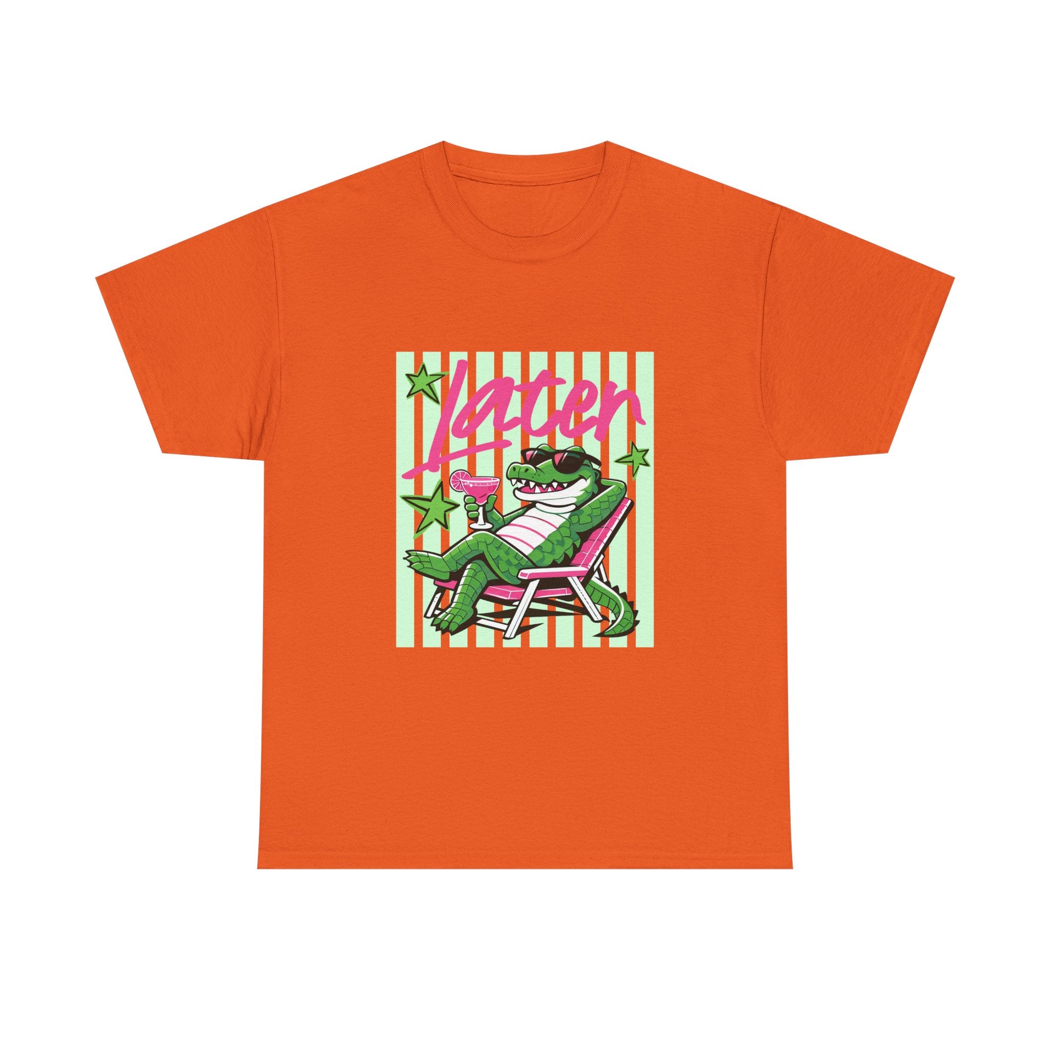 Crocodile Chill Tee — "Later" Lounge Alligator Graphic T-Shirt