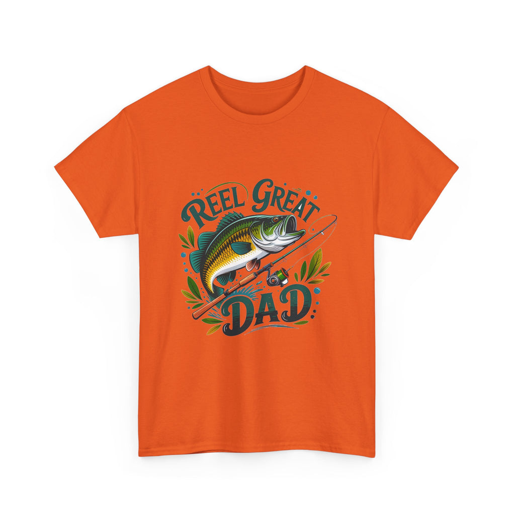 Fishing T-Shirt — "Reel, Great Dad" Graphic Tee for Anglers