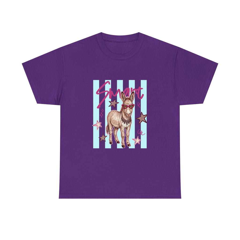 Donkey 'Smart' Graphic Tee — Cute Retro Animal Shirt