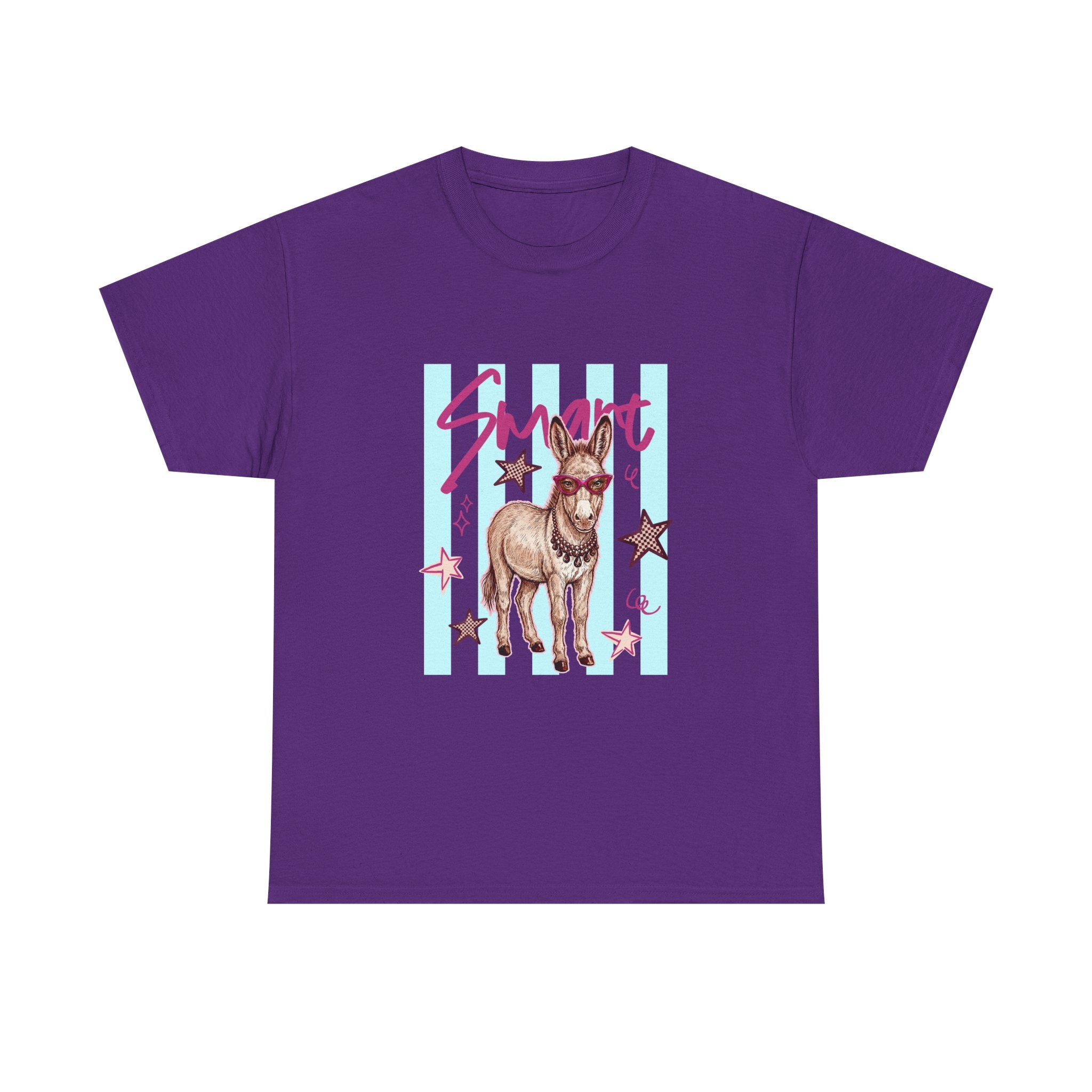 Donkey 'Smart' Graphic Tee — Cute Retro Animal Shirt