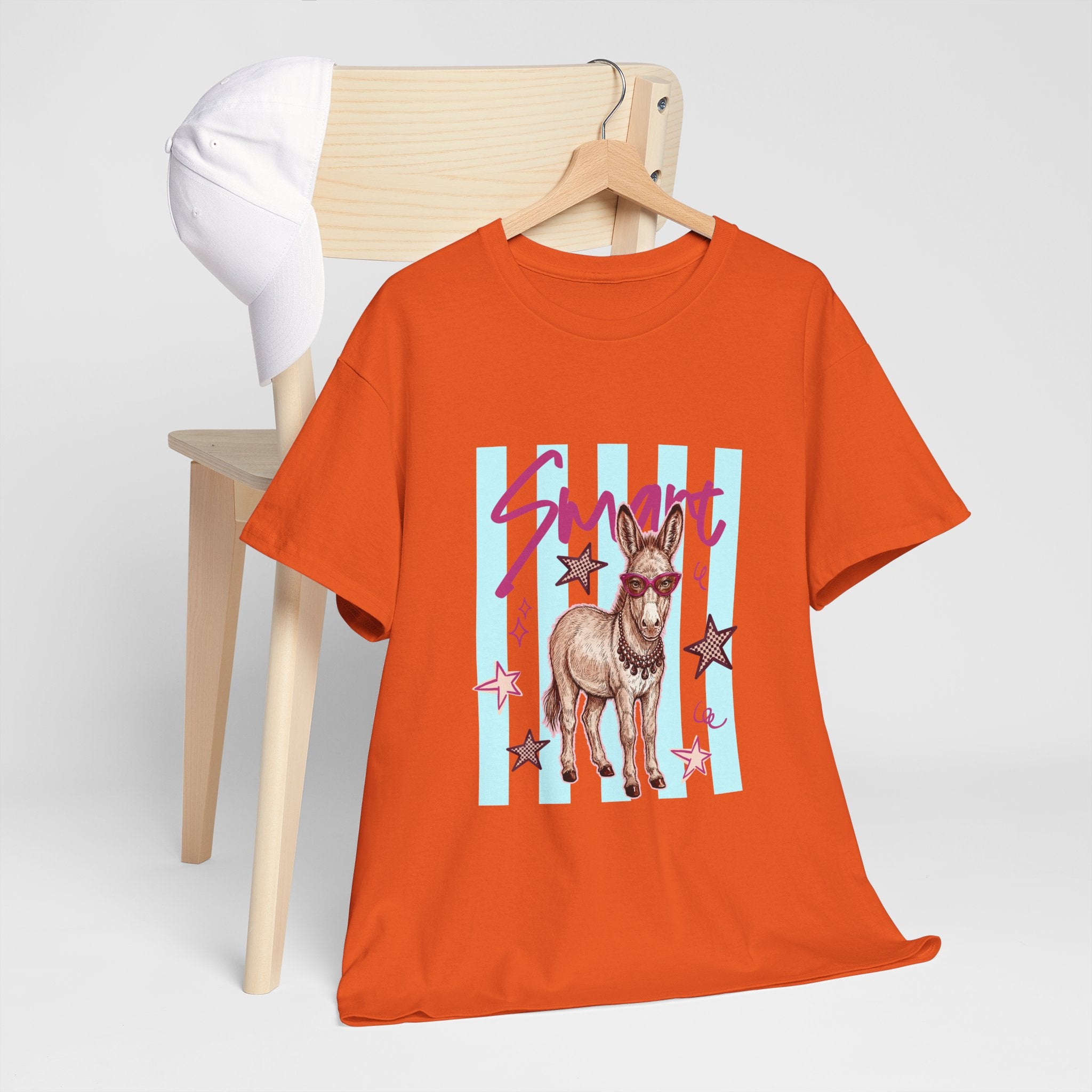 Donkey 'Smart' Graphic Tee — Cute Retro Animal Shirt