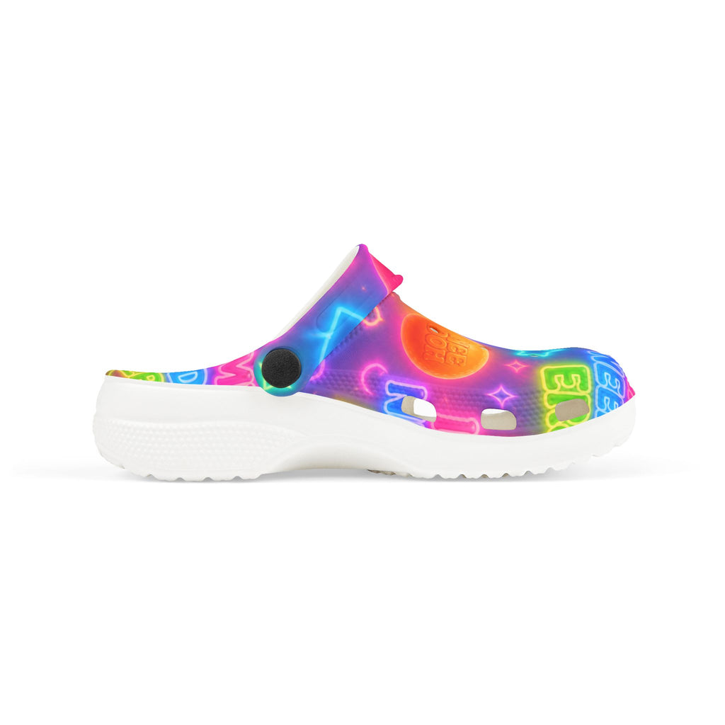 Bright, playful EVA foam clogs designed for kids