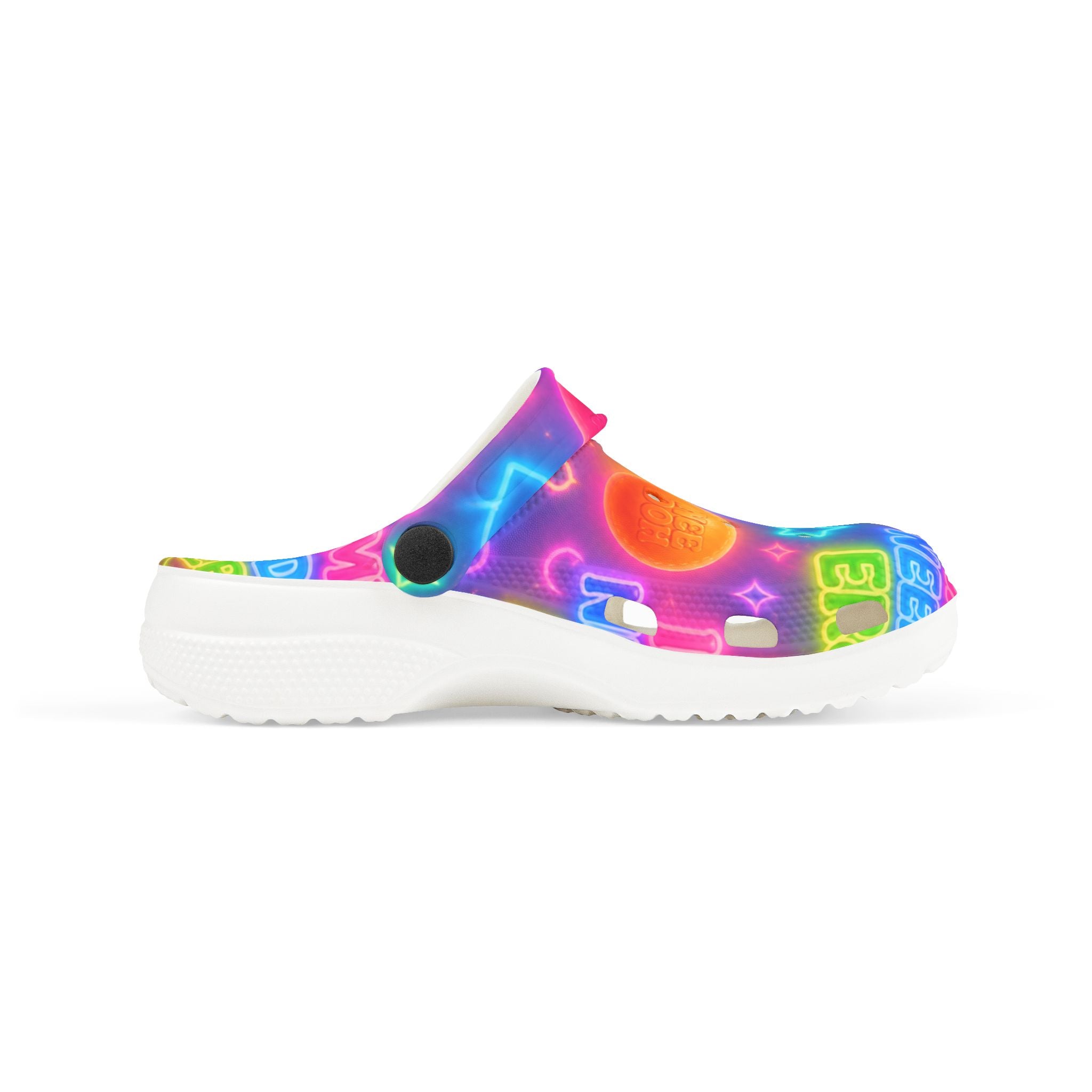 Bright, playful EVA foam clogs designed for kids