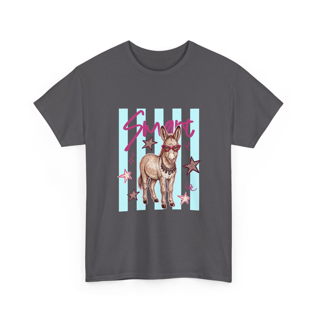 Donkey 'Smart' Graphic Tee — Cute Retro Animal Shirt