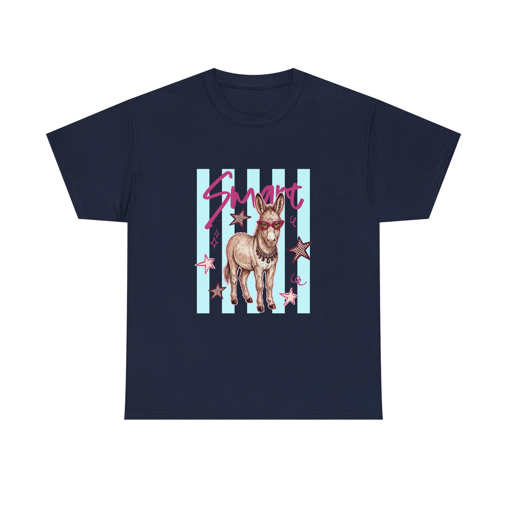 Donkey 'Smart' Graphic Tee — Cute Retro Animal Shirt