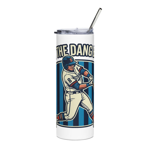 Baseball Player 20oz Stainless Steel Tumbler – 'Hit the Danger Zone' Travel Cup