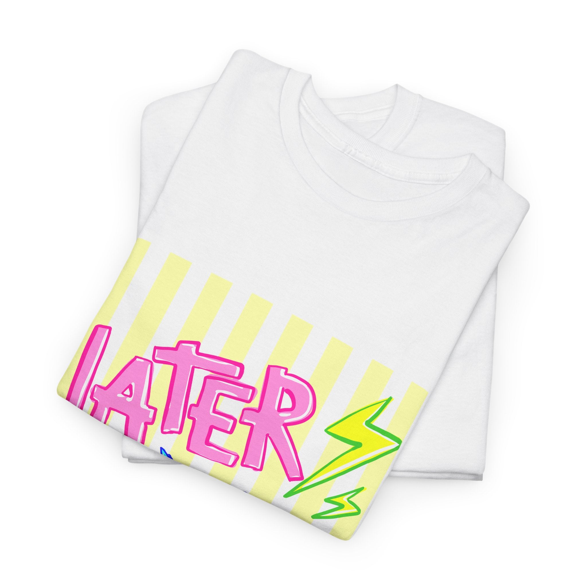 Later Gator Graphic Tee - Neon Retro Alligator Shirt