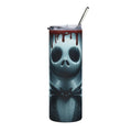 20oz Stainless Steel Tumbler – Gothic Skull Drip Design (Bloody Edge)