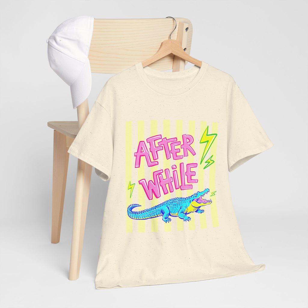 After While Alligator T-Shirt — Retro Neon Graphic Tee