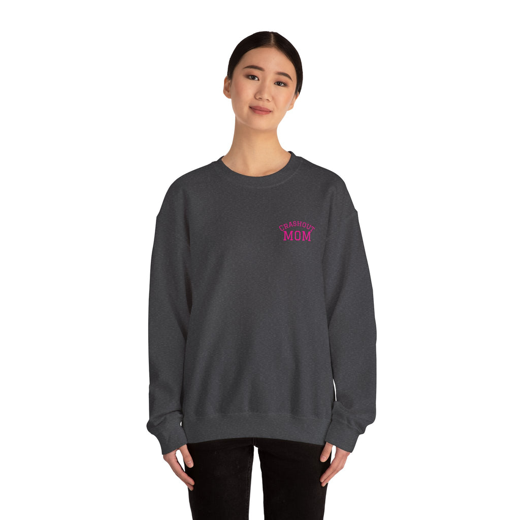 Crewneck Sweatshirt — “Just a Tinder Swiper Short Type of Mom” Funny Mom Graphic