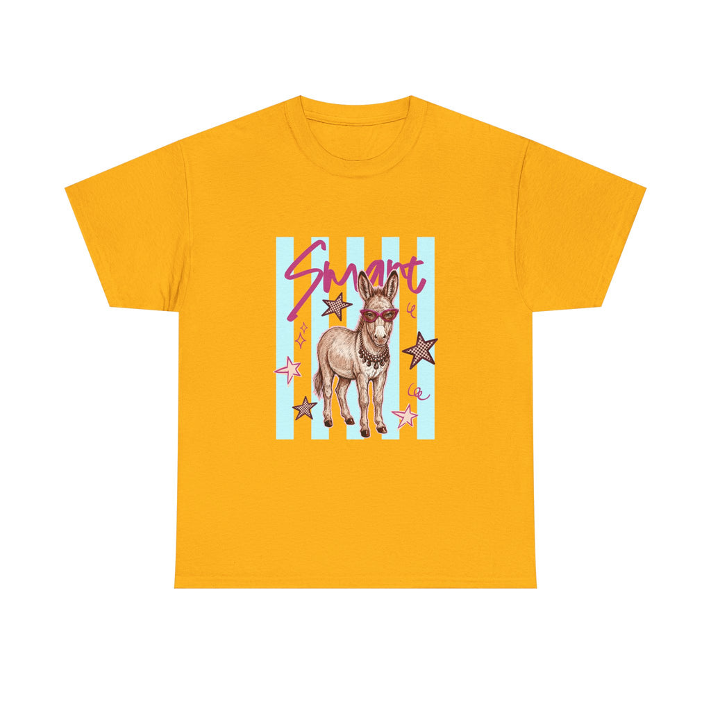 Donkey 'Smart' Graphic Tee — Cute Retro Animal Shirt