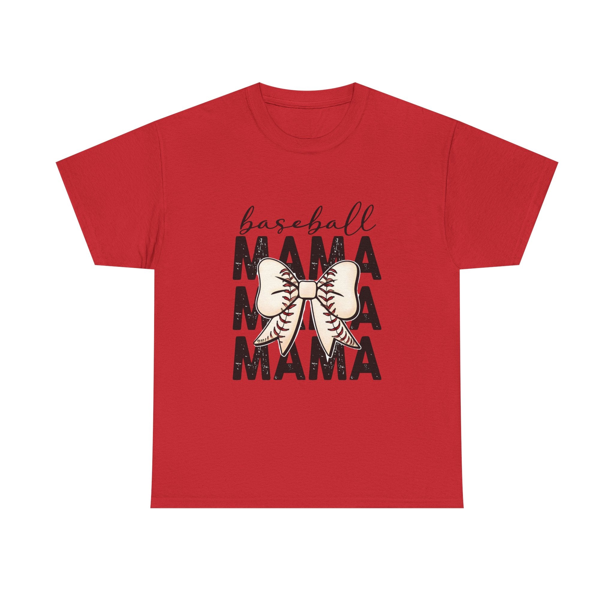 Baseball Mama T-Shirt — Cute Bow Baseball Mom Tee