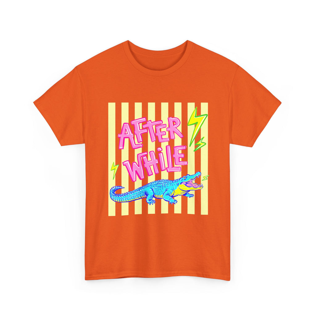 After While Alligator T-Shirt — Retro Neon Graphic Tee