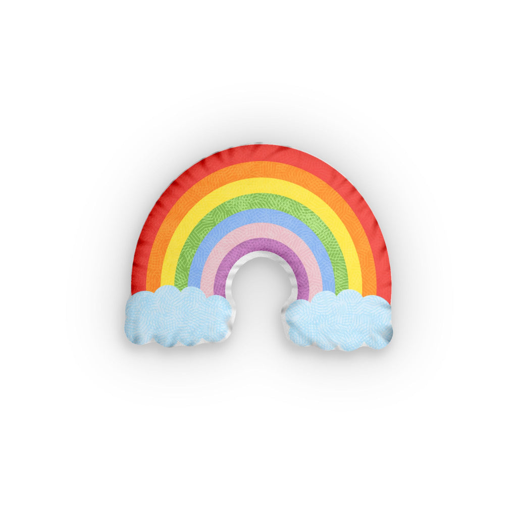 Rainbow Cloud Pillow — Custom Shaped Decorative Pillow for Kids’ Rooms & Nursery