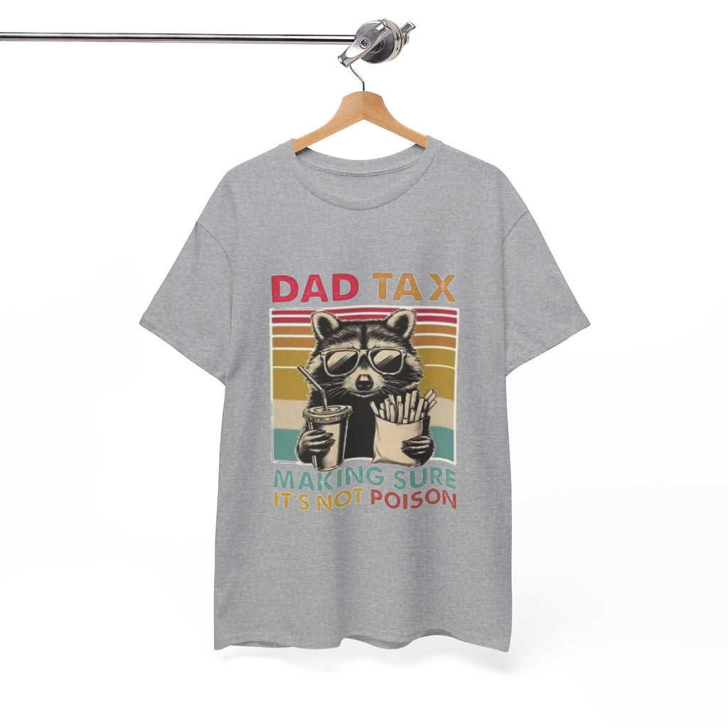 Dad Tax T‑Shirt – Retro Raccoon “Making Sure It’s Not Poison” Funny Father’s Day Tee