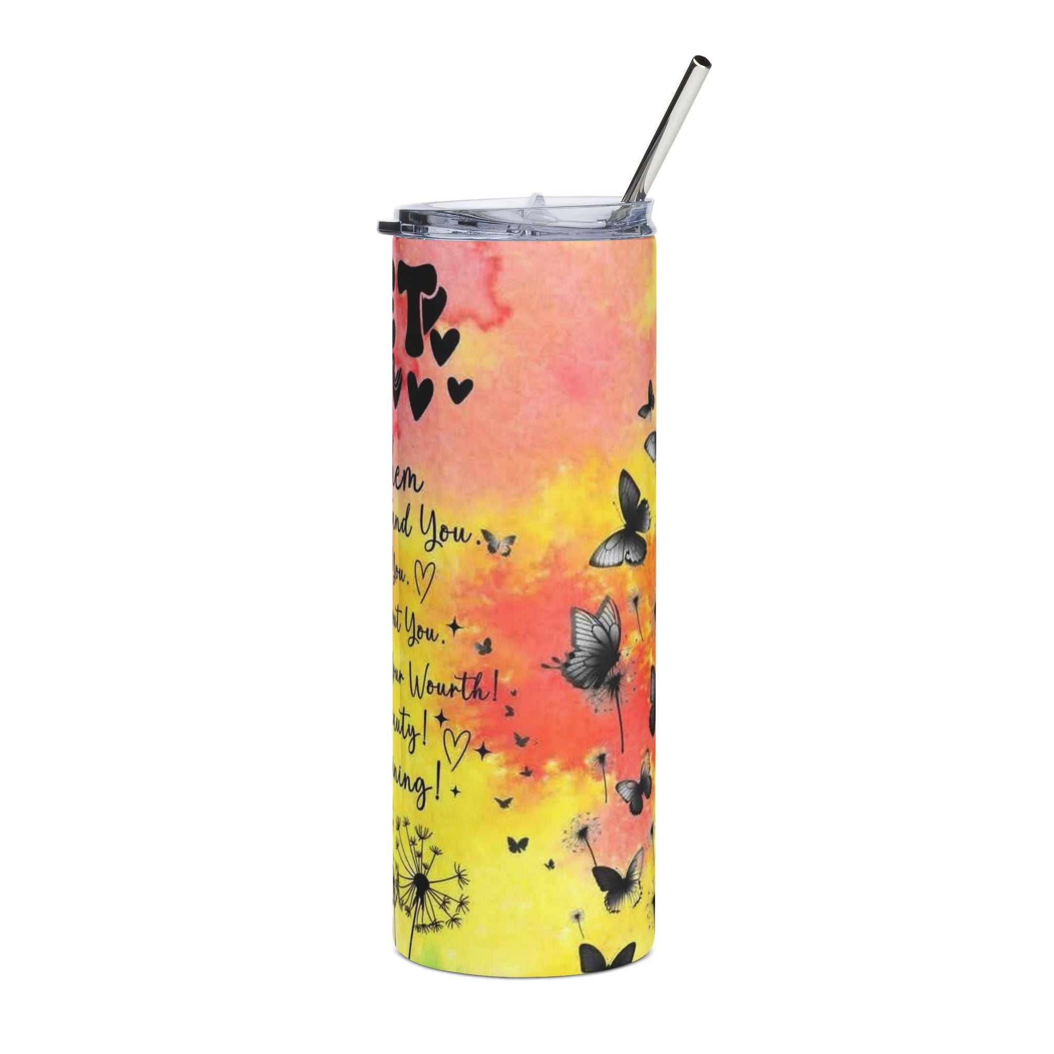 20oz Stainless Tumbler – Highland Cow “We Listen, We Don’t” Insulated Travel Cup